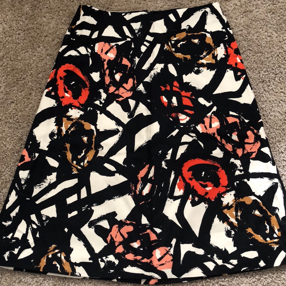 J.crew a-line printed skirt
